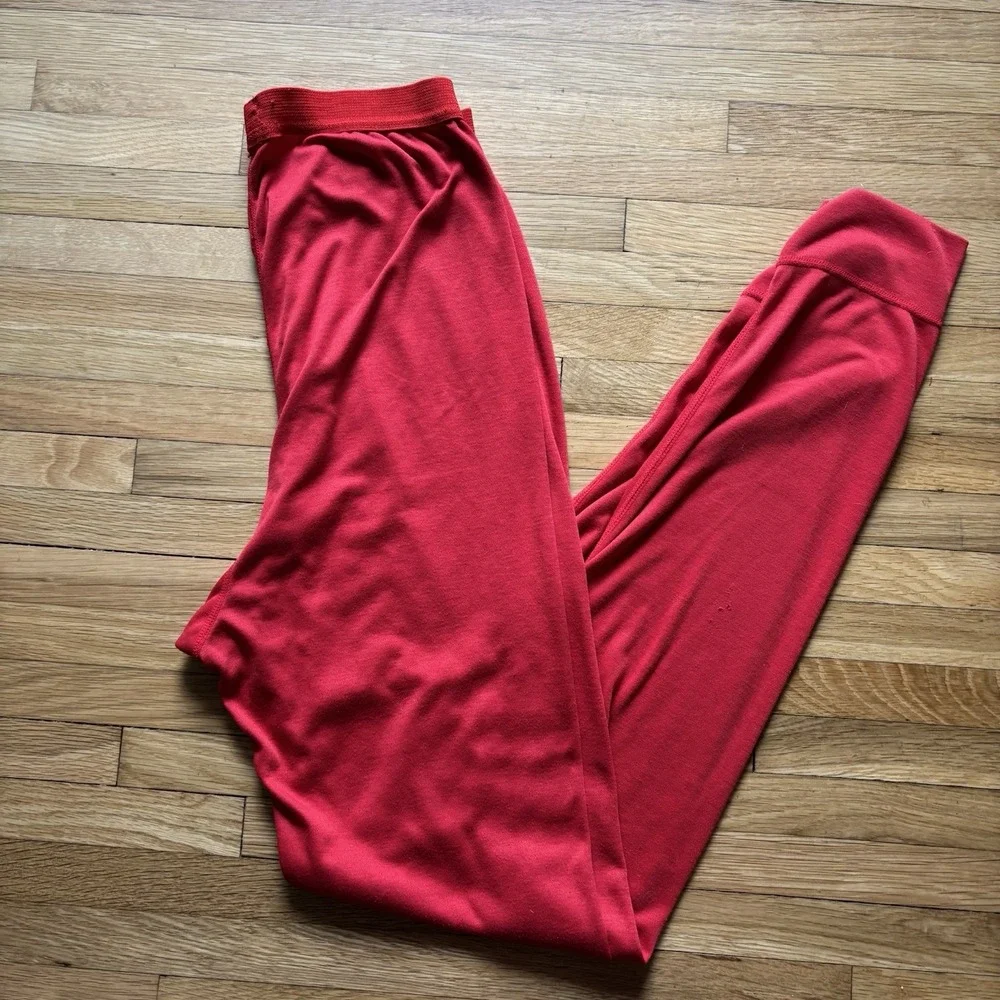 VTG Patagonia‎ Base Layer Pants Mens L Red Capilene Long Johns USA 87 Gorpcore